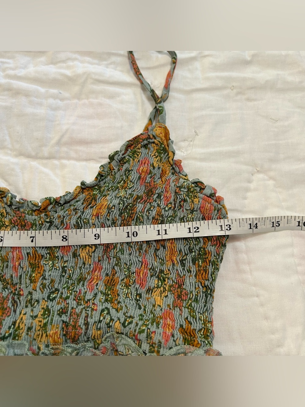 VICI Floral Smocked Mini Dress Womens S Tiered Ruffle Cottagecore Sundress - Picture 6 of 10
